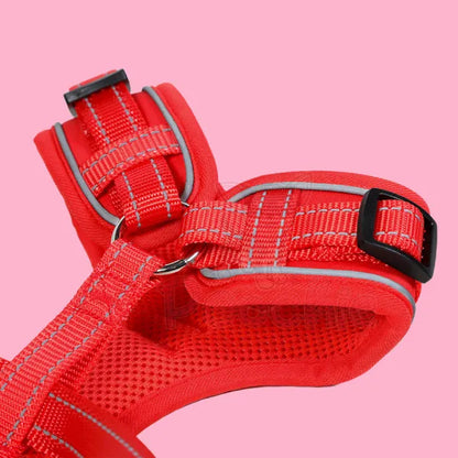 Doodlebone Adjustable Airmesh Dog Harness - Coral Doodle 4