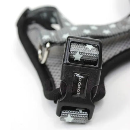 Doodlebone Adjustable Airmesh Dog Harness - Grey Stars Glow in the Dark - Doodle - 3