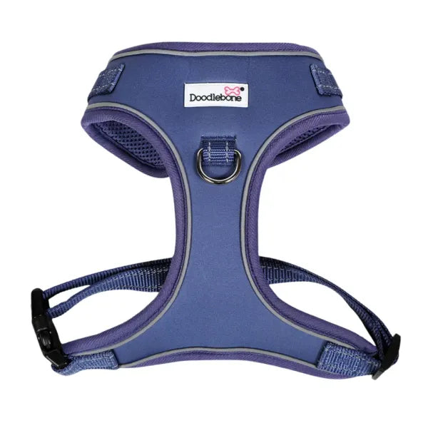 Doodlebone Adjustable Airmesh Dog Harness - Indigo Doodle 1