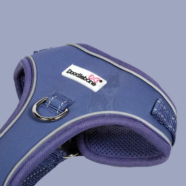 Doodlebone Adjustable Airmesh Dog Harness - Indigo Doodle 3