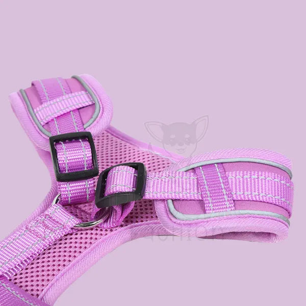 Doodlebone Adjustable Airmesh Dog Harness - Orchid Doodle 4