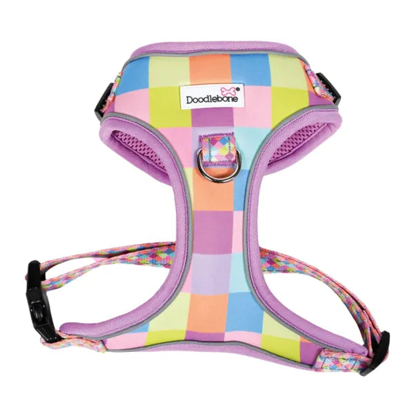 Doodlebone Adjustable Airmesh Dog Harness - Retro Doodle 1