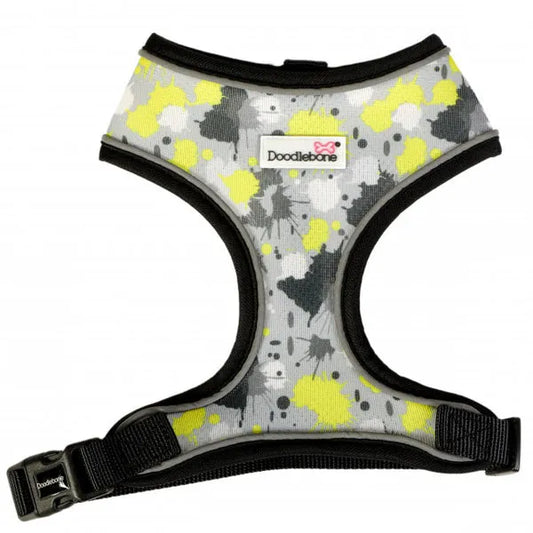 Doodlebone Airmesh Dog Harness - Neon Paint Splat - Doodle - 1