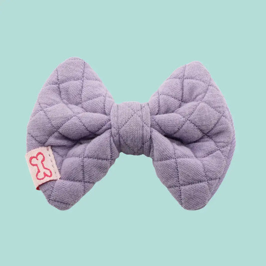 Doodlebone Dinky Dog Bow Tie in Lilac Quilt - Doodlebone - 1
