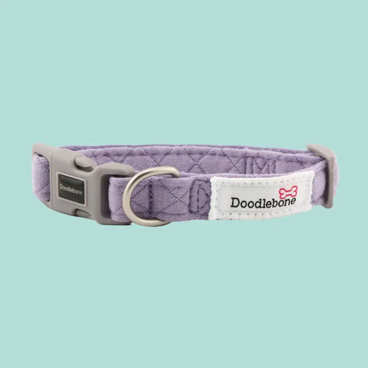 Doodlebone Dinky Dog Collar in Lilac Quilt - Doodlebone - 1