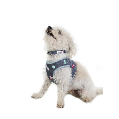 Doodlebone Dinky Dog Snappy Harness for Small Dogs in Blue Cord - Doodlebone - 3
