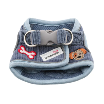 Doodlebone Dinky Dog Snappy Harness for Small Dogs in Blue Cord - Doodlebone - 16
