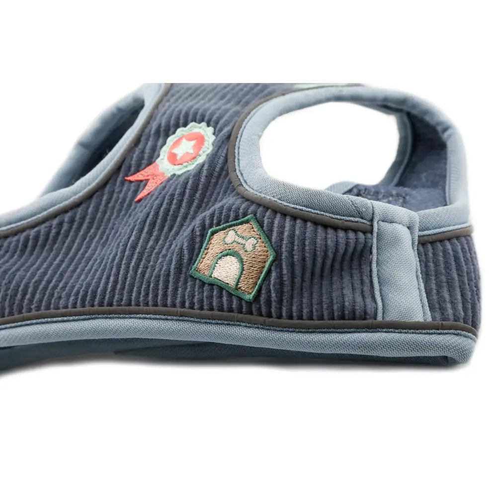 Doodlebone Dinky Dog Snappy Harness for Small Dogs in Blue Cord - Doodlebone - 12