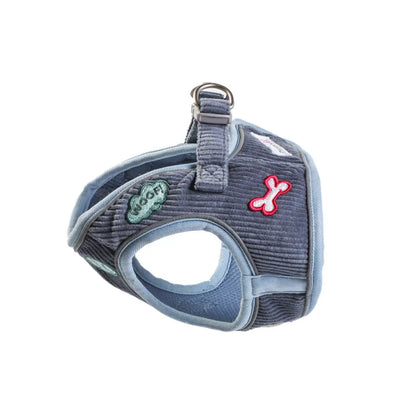 Doodlebone Dinky Dog Snappy Harness for Small Dogs in Blue Cord - Doodlebone - 4