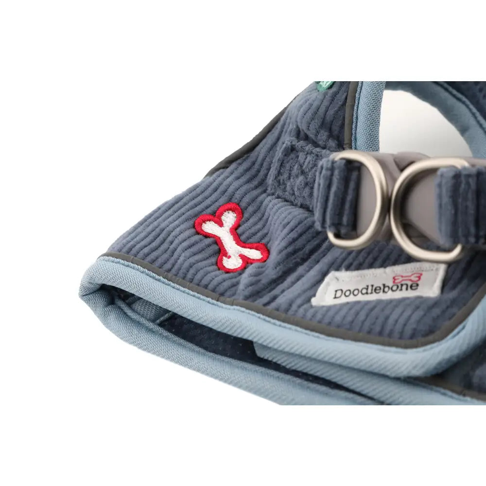 Doodlebone Dinky Dog Snappy Harness for Small Dogs in Blue Cord - Doodlebone - 5
