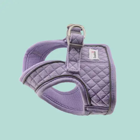 Doodlebone Dinky Dog Snappy Harness for Small Dogs in Lilac Quilt - Doodlebone - 1