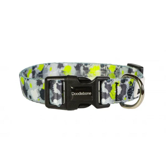 Doodlebone Dog Collar - Neon Paint Splat - Doodle - 1