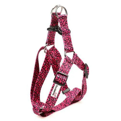 Doodlebone Dog Harness Collar & Lead Set - Bright Pink Leopard - Sale - 2