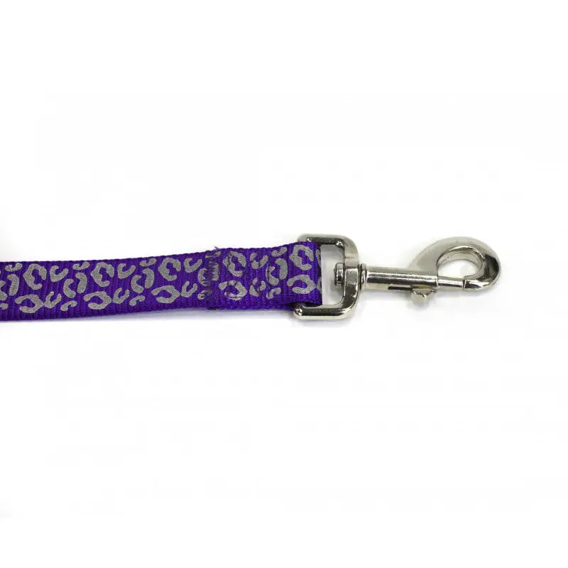 Doodlebone Limited Edition Dog Lead - Violet Leopard Reflective - Doodle - 2
