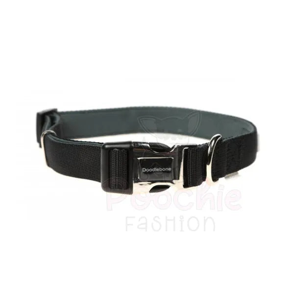 Doodlebone Originals Padded Dog Collar - Coal Black - Doodlebone - 2
