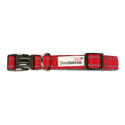 Doodlebone Originals Padded Dog Collar - Ruby Red - Doodlebone - 1