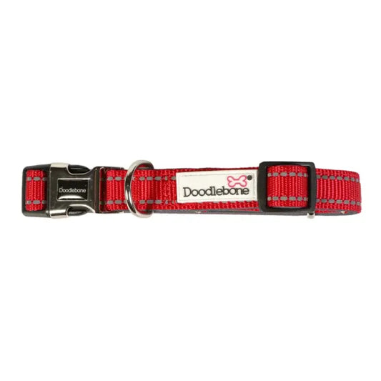 Doodlebone Originals Padded Dog Collar - Ruby Red - Doodlebone - 1