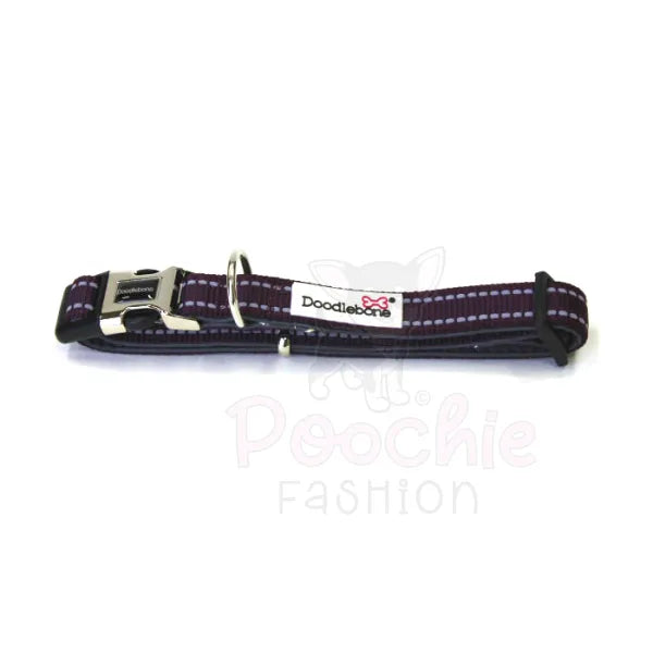 Doodlebone Padded Dog Collar - Burgundy - Doodle - 2