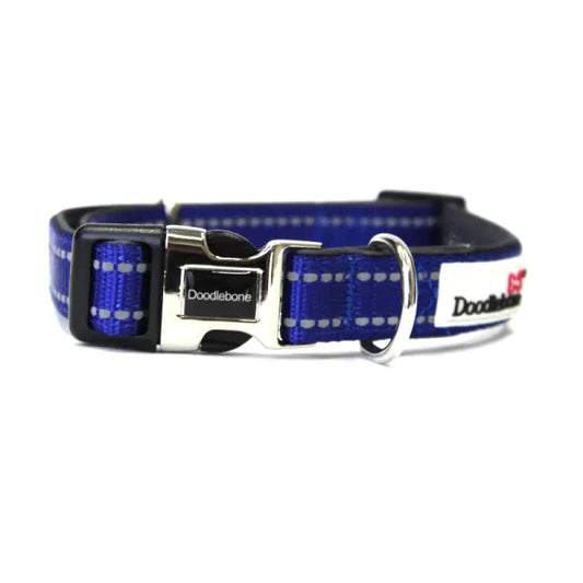 Doodlebone Padded Dog Collar - Cobalt - Doodle - 1