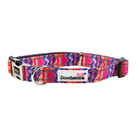 Doodlebone Padded Dog Collar - Dunes Doodle 1