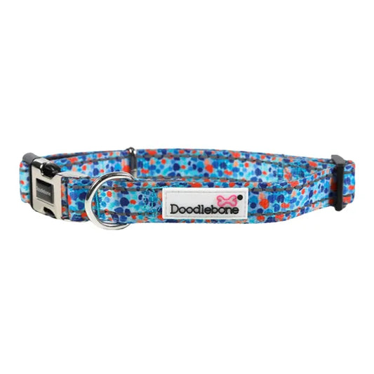 Doodlebone Padded Dog Collar - Reef Doodle 1