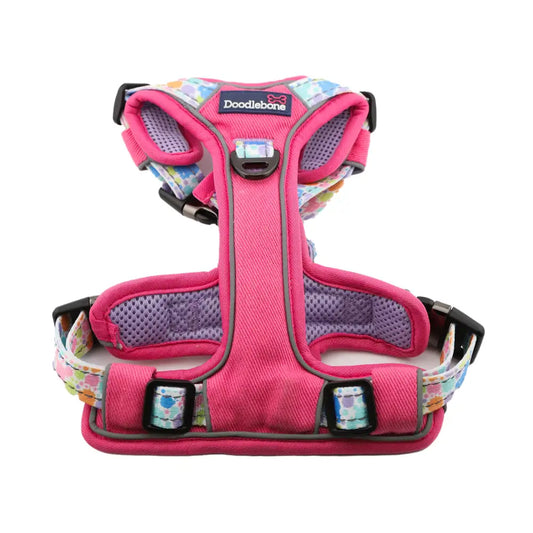 Doodlebone with me Dog Harness - Pink Pastel Paint Splat - Doodlebone - 1