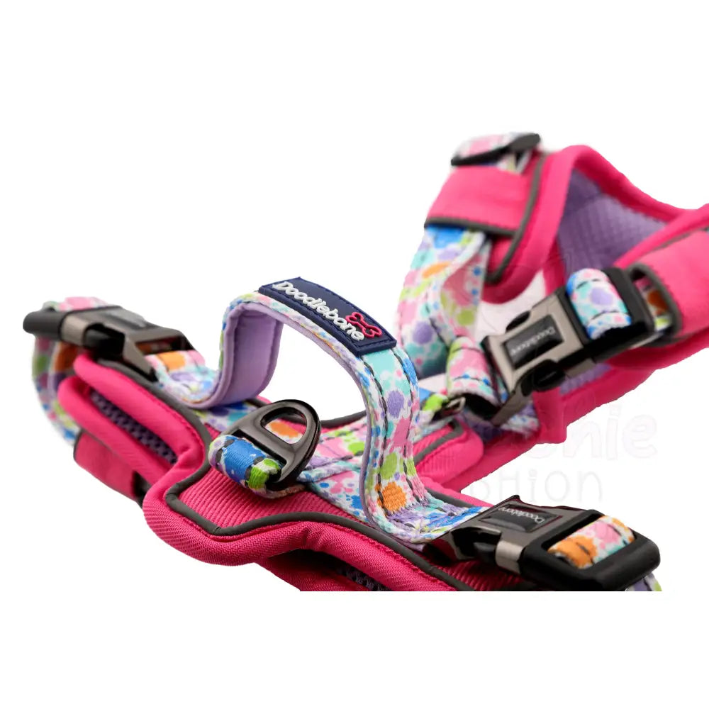 Doodlebone with me Dog Harness - Pink Pastel Paint Splat - Doodlebone - 2