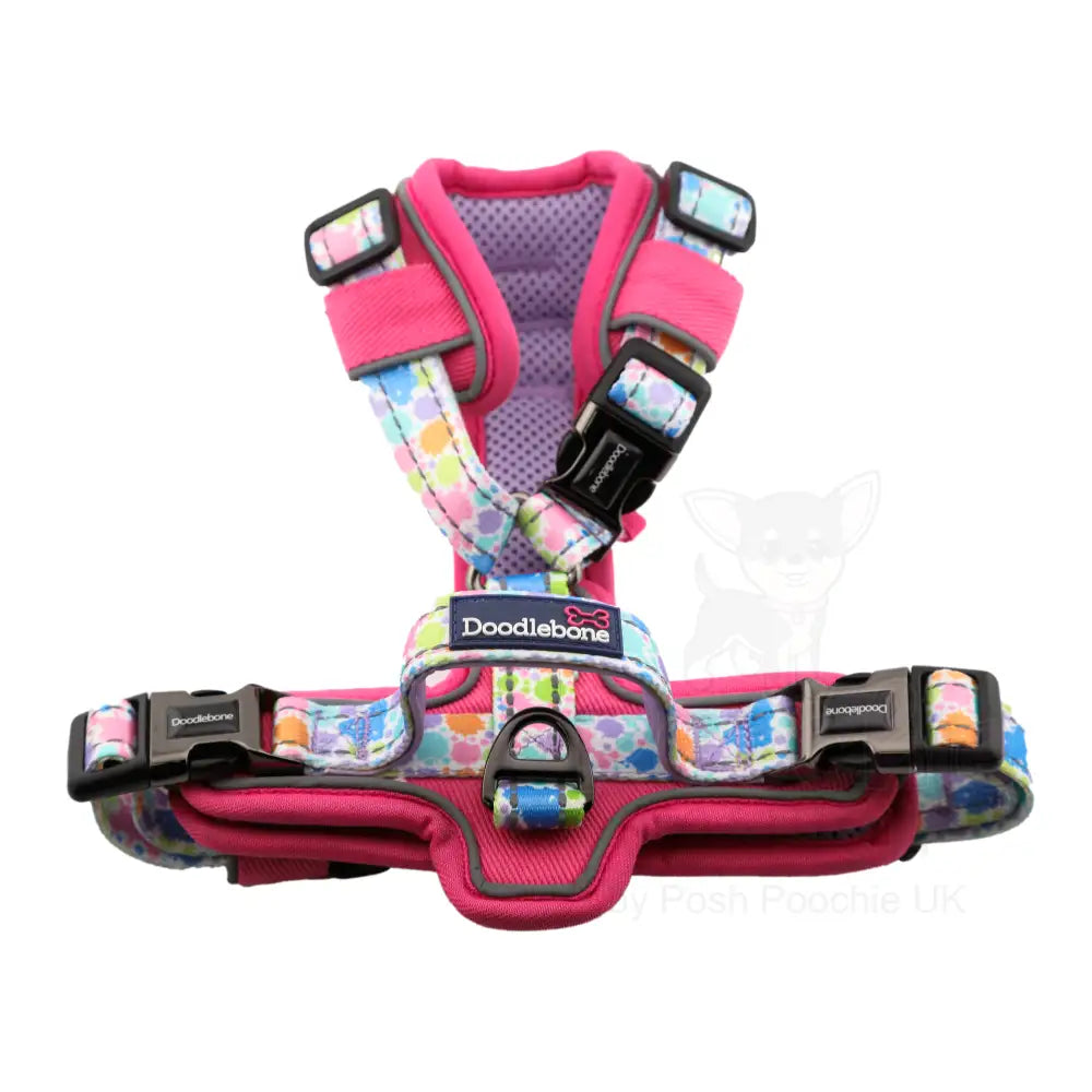 Doodlebone with me Dog Harness - Pink Pastel Paint Splat - Doodlebone - 6
