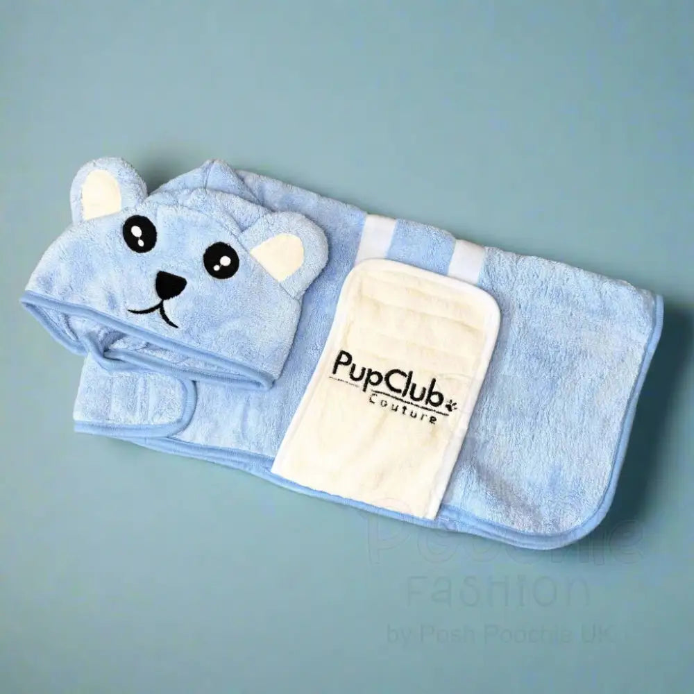 Dog Drying Robe - Baby Blue - Pupclub Couture - 2