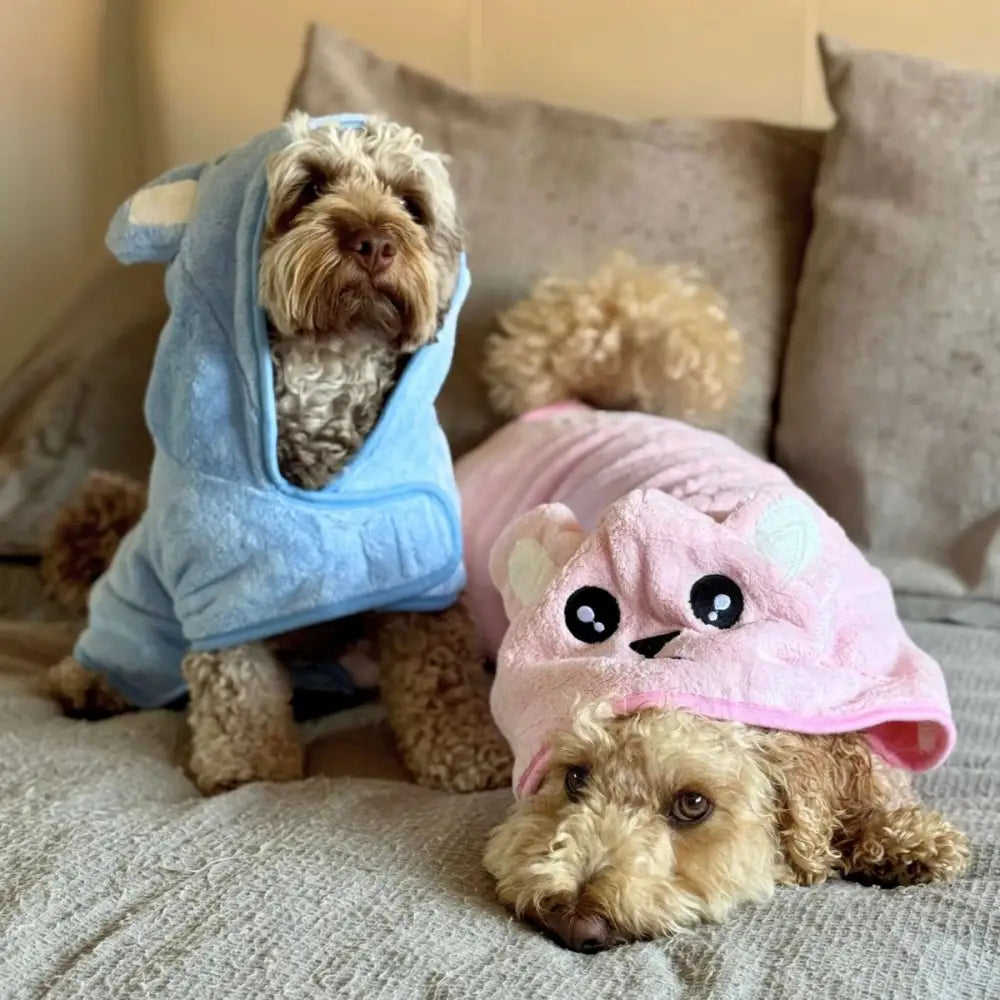 Dog Drying Robe - Baby Blue - Pupclub Couture - 6