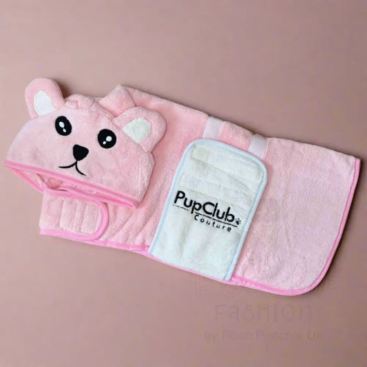 Dog Drying Robe - Pink - Pupclub Couture - 2