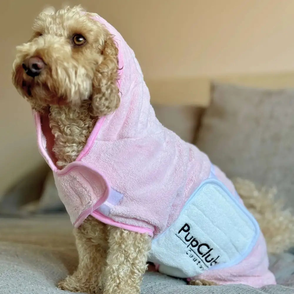 Dog Drying Robe - Pink - Pupclub Couture - 1