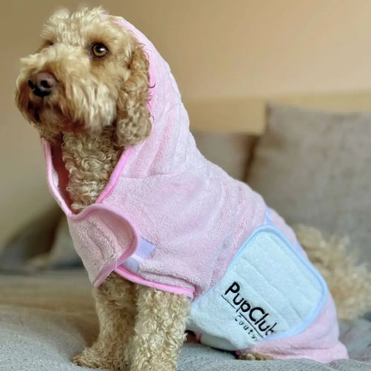Dog Drying Robe - Pink - Pupclub Couture - 1