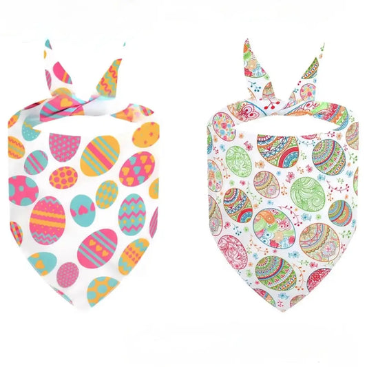 Easter Eggs Tie on Dog Bandana 2pk - Posh Pawz - 1
