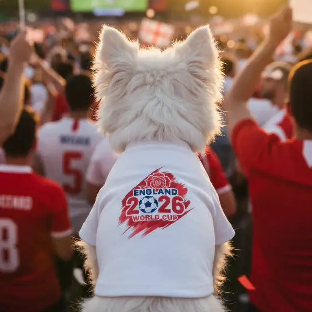England World Cup 2026 Dog Football Shirt - Poochie Fashion - 1