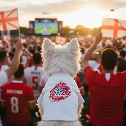 England World Cup 2026 Dog Cat Football t Shirt - Poochie Fashion - 1
