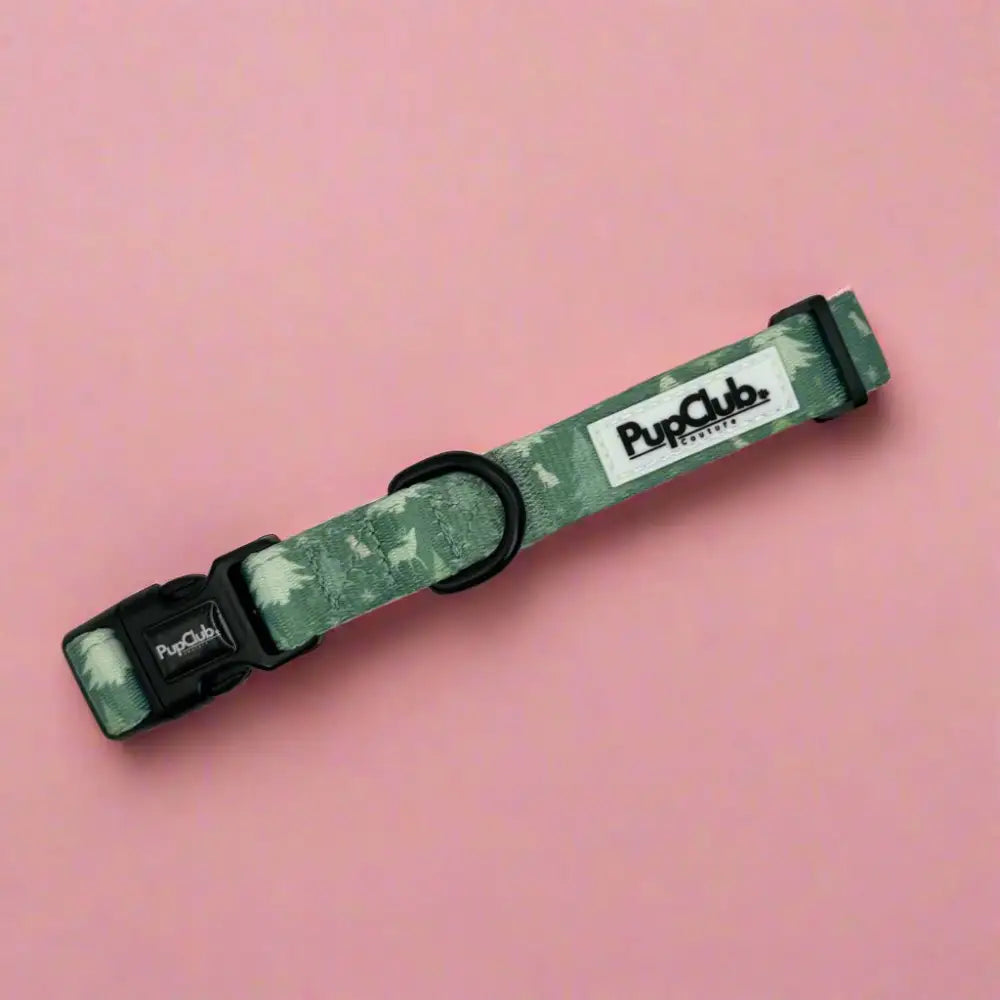 Evergreen Trails Adjustable Padded Dog Collar - Pupclub Couture - 1