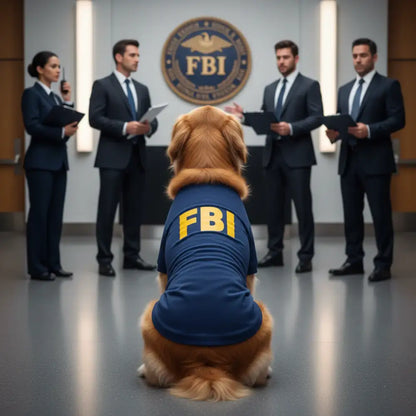 Fbi Dog T-shirt - Poochie Fashion - 1