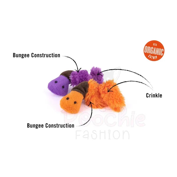 Feline Frenzy Worms Cat Toy Pack of 2 - P.l.a.y - 2