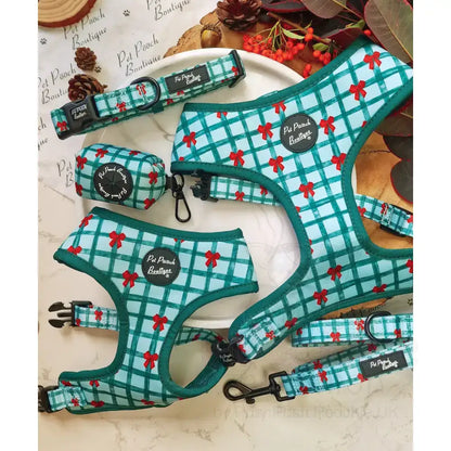 Festive Plaid Bow Dog Collar - Pet Pooch - 2
