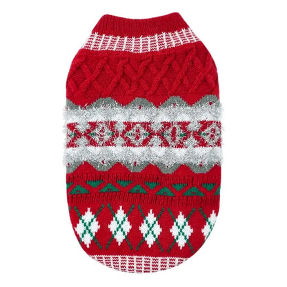 Festive Vintage Argyle Dog Jumper - Posh Pawz - 1