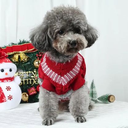Festive Vintage Argyle Dog Jumper - Posh Pawz - 5
