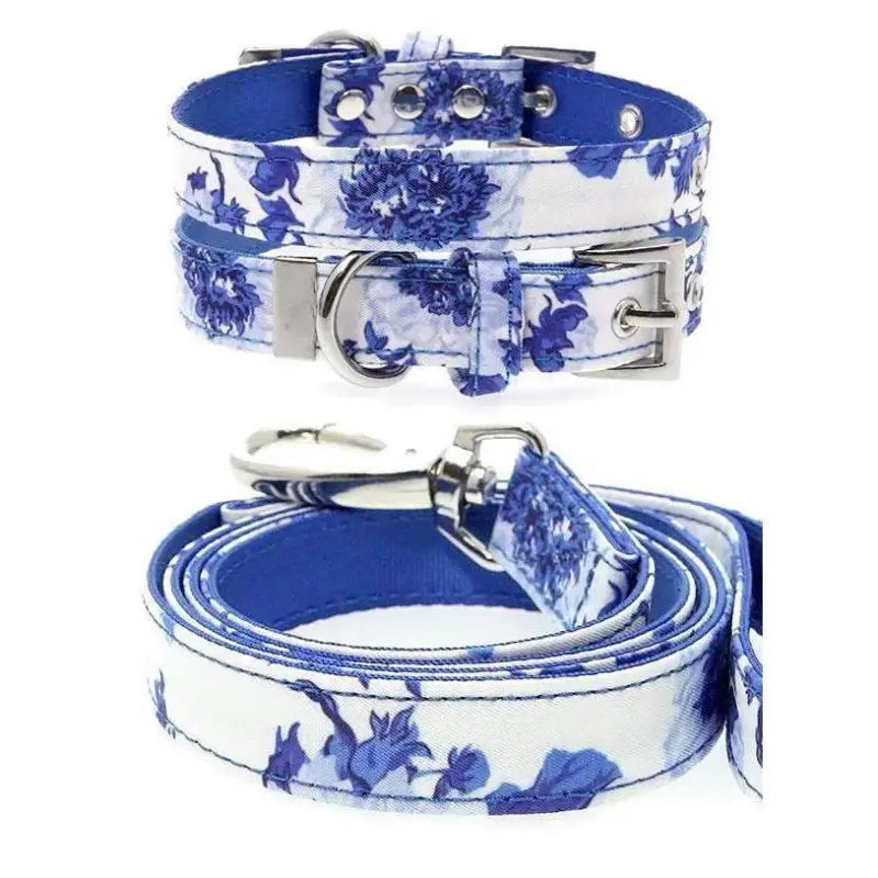 Floral Bouquet Fabric Dog Collar And Lead Set - Urban - 1