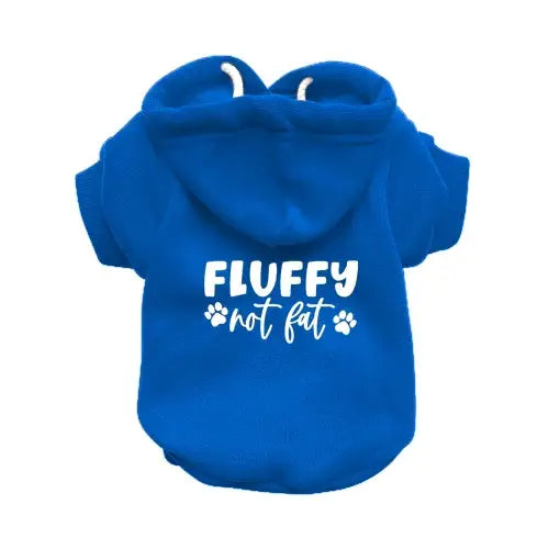 Fluffy not Fat Dog Hoodie Sweatshirt - Blue - Rich Paw - 2