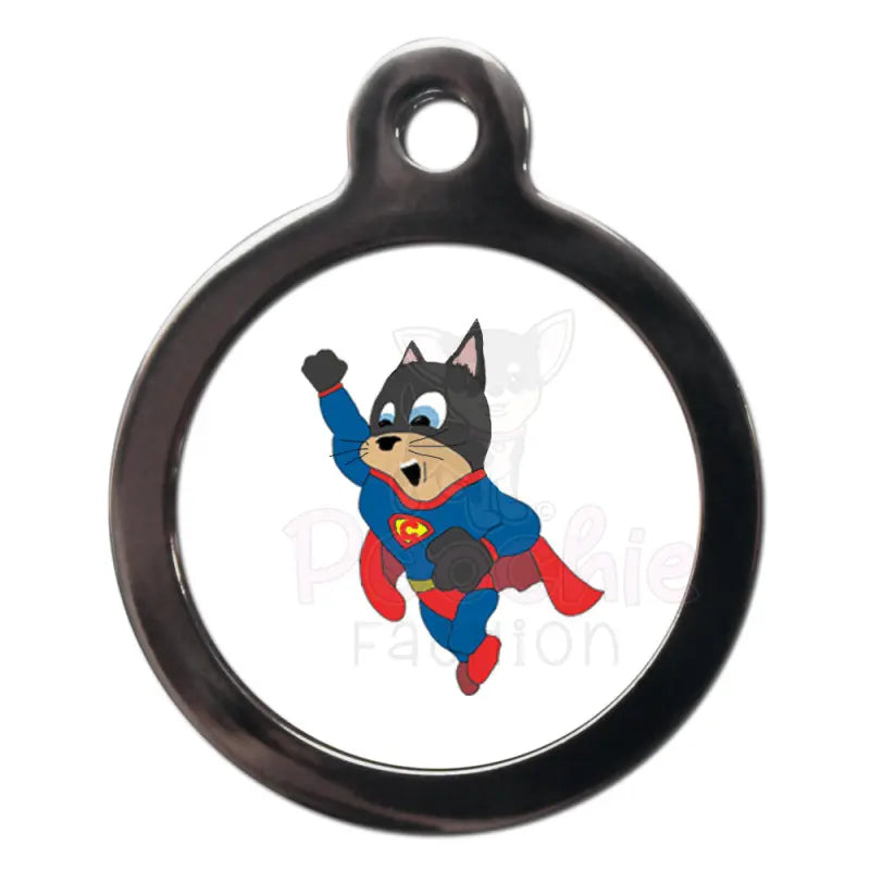 Flying Supercat Cat ID Tag - PS Pet Tags - 1