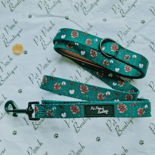 Forest Fir Cone Dog Lead Pet Pooch 1