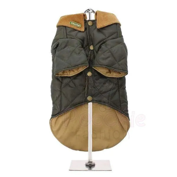 Forest Green Quilted Town and Country Dog Coat - Urban Pup - 3