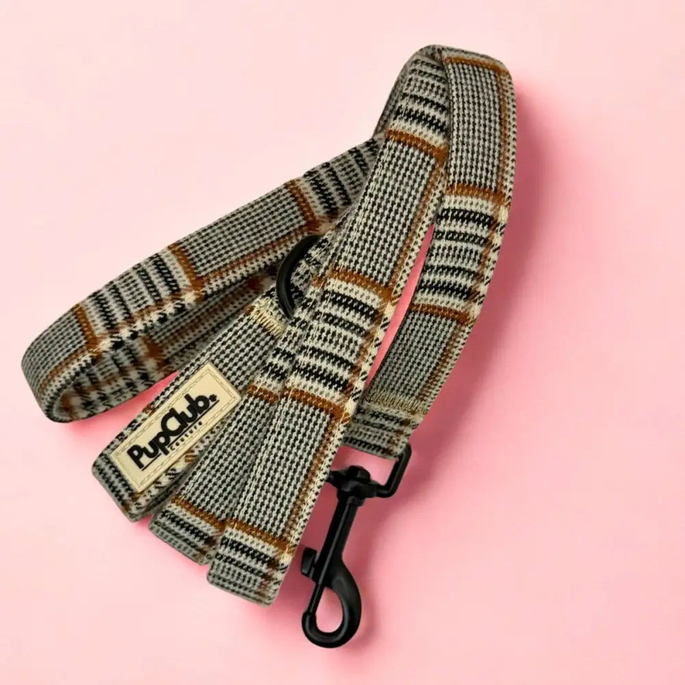 Foxbury Plaid Padded Handle Dog Lead - Pupclub Couture - 2