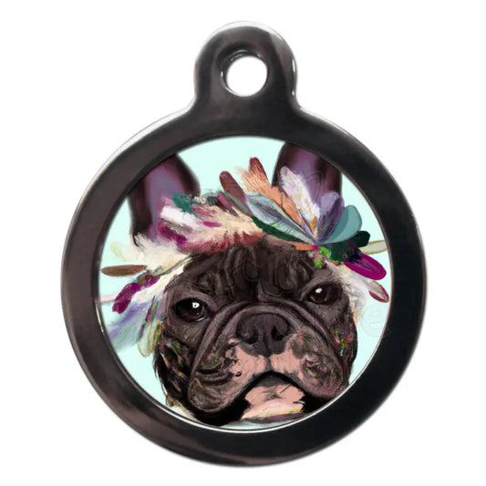 French Bulldog Hippy Dog Id Tag - Ps Pet Tags - 1