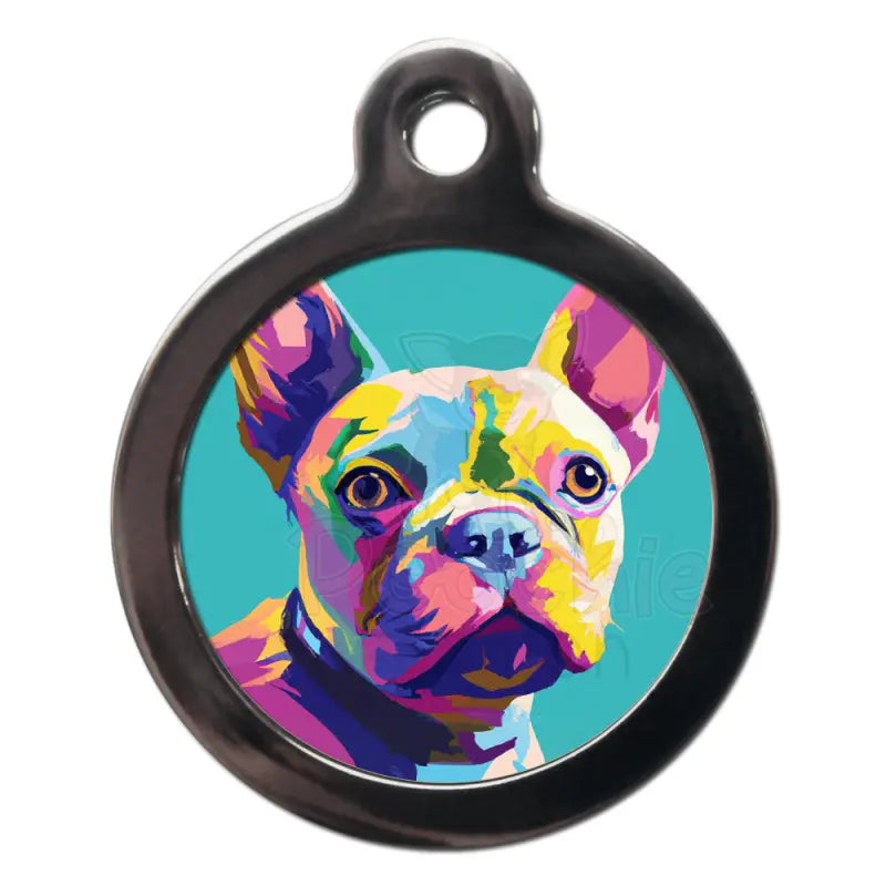 French Bulldog Pop Art Dog Id Tag - Ps Pet Tags - 1